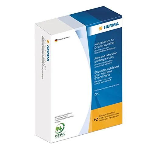 HERMA 2761 Haftetiketten für Druckmaschinen, rund, 5000 Stück - Computer-Etiketten für Druckmaschinen, selbstklebend, mit Greifer- und Anlagerand, ideal für präzise Etikettierung in Druckereien.