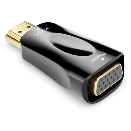deleyCON HDMI auf VGA Adapter Konverter 1080p Full HD - Schwarz