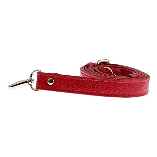 POFET 110-130cm verstellbare Handtaschen aus echtem Leder Umhängetasche Riemengriff Ersatztasche Zubehör - Rot