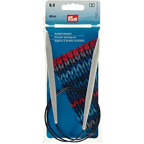 Prym 211180 Rundstricknadeln KST 80 cm 9,00 mm grau