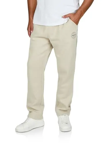 JACK & JONES Jogginghose Herren JPSTKANE Landon Uncuffed SWT Pants - Bequeme Relaxed Fit Jogginghose mit elastischem Hosenbund und Kordelzug. Zwei seitliche Taschen und hochwertiges Mischgewebe für lässigen Komfort im Alltag.