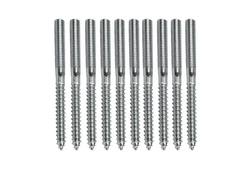 Symbionet Stockschraube 10x Stockschraube M10 x 120mm Schraubstift Holzschraube