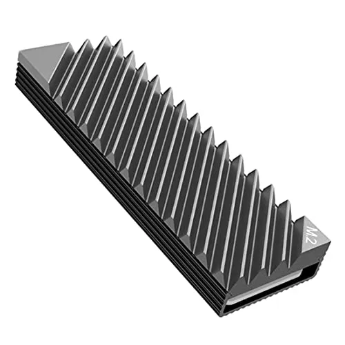 M.2 2280 SSD kühler Aluminium M.2 Kühlkörper kühler mit Silikon Wärmeleitpad für PC/PS5 (Gray)