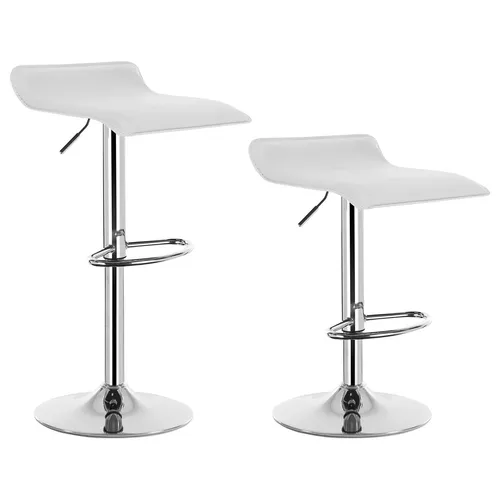 Barhocker Bistrohocker Weiß aus Kunstleder #2185 - Hocker & Barhocker, elegantes Design aus Kunstleder, perfekt für Bars und moderne Wohnräume.