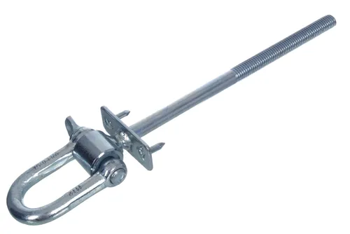 NAJDER Schaukelhaken mit Schäkel und Nägeln M10 x 200 mm/Bolzen Verzinkt