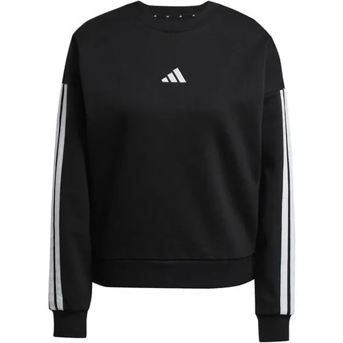 adidas Damen Essentials 3-Stripes Fleece Sweatshirt - Sweatshirt für Damen, aus mindestens 70 % recycelten Materialien, bietet hohen Tragekomfort mit angerauter Innenseite und stylischem 3-Stripes Design.