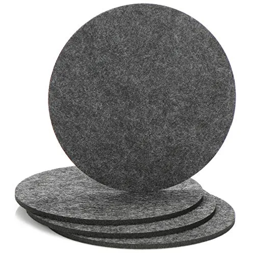 com-four® 4X Filzuntersetzer in grau von COM-FOUR