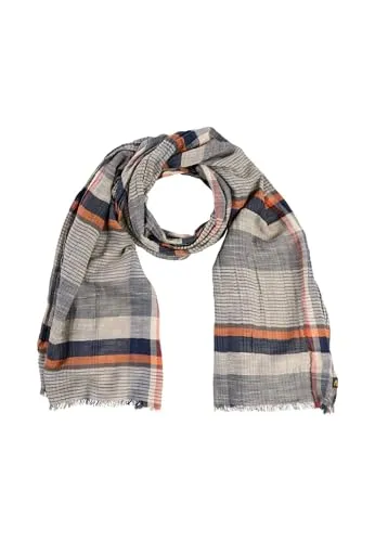 camel active Herren Multicolour Webschal aus Baumwoll-Twill in orange von camel active