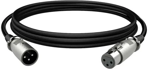 HyperX XLR-Kabel (3m, schwarz) - HiFi-Kabel für professionelle Audioübertragung, robustes Design und hervorragende Klangqualität für Musiker und Podcaster.
