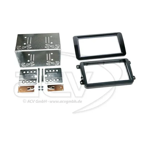 VW Touran T5 Multivan Caravelle Beetle Sharan Radioblende Doppel DIN in Piano Black - Motorrad-Headsets, hochwertige Radioblende für einen eleganten Look und optimale Integration in Ihr Fahrzeug.