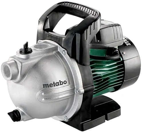 Metabo Gartenpumpe P 4000 G - 1100 W, 4000 l/h Fördermenge, max. Druck 4,6 bar, selbstansaugend und ideal für Gartenbewässerung und Grundwasserförderung