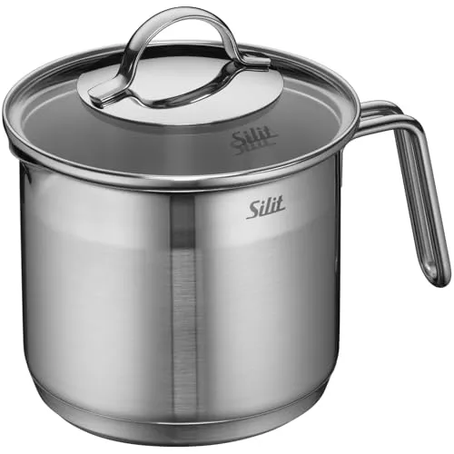 Silit Kochtopf Milchtopf 14cm - 1,7l Edelstahl Topf mit Deckel, ideal für die Zubereitung von Milch und Saucen