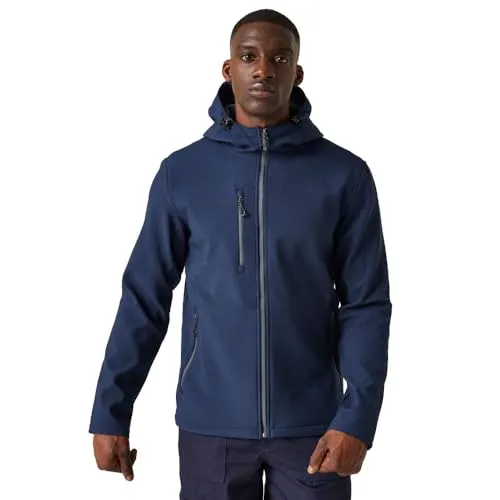 Regatta Herren Professionelle Navigate Softshelljacke - Funktionsjacke aus wind- und wasserabweisendem Polyester-Softshell, mit warmem Fleecefutter und praktischen Taschen, ideal für Outdoor-Aktivitäten und umweltfreundlich aus recycelten Materialien.