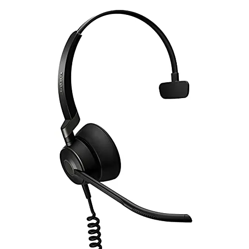 Jabra Engage 50 On-Ear Mono Headset - Microsoft-zertifiziert - Kopfhörer mit einzigartigem 3-Mikrofonsystem für hervorragende Gesprächsqualität und passive Geräuschunterdrückung, ideal für Softphones und Web-Clients.