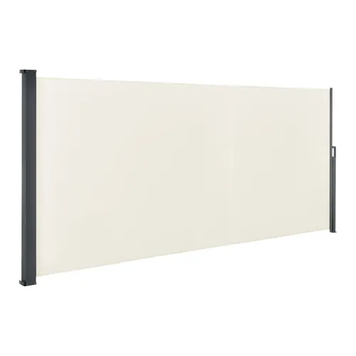 Juskys Seitenmarkise Dubai 500 x 160 cm - Ausziehbar und blickdicht, idealer Sicht- und Windschutz für Balkon und Terrasse, modernes Design in Beige
