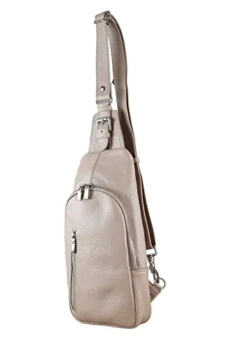 collezione alessandro Brusttasche Betty aus echtem Leder - Damen-Schultertaschen, handwerklich gefertigt aus echtem Leder und mit vielen Fächern für optimale Organisation