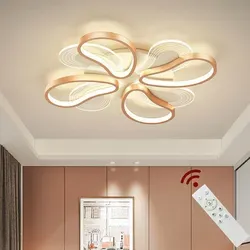 LED Deckenlampe 2139-4MS in Rosagold mit Fernbedienung - Elegante Deckenleuchte mit dimmbarer Lichtfarbe und Helligkeit, perfekt für jedes Zimmer. Energieeffizienzklasse A+, Lebensdauer von 25.000 Std., ideal für stilvolle Wohnräume.