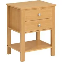 SoBuy Nachttisch aus Holzwerkstoff, 45x60x35 cm in beige von SoBuy