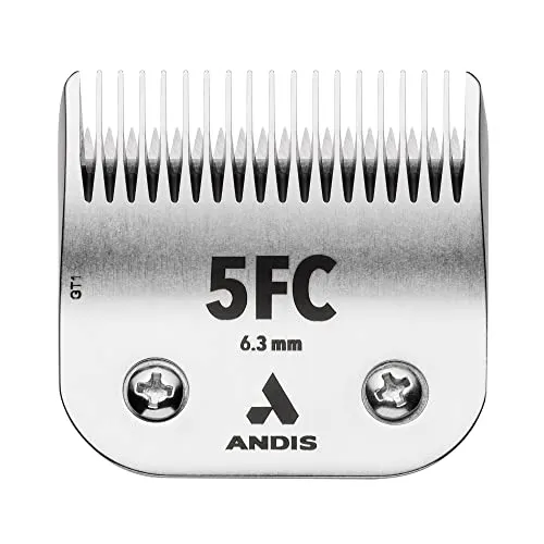 Andis 72635 Ultra Edge abnehmbare Hundescherklinge – ausgestattet mit Edelstahl für präzises Trimmen, passend für motorbetriebene Trimmer, Größe 5FC, Silber