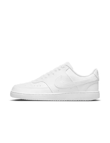 Nike Court Vision Low Next Nature - Weiße Sneaker mit Retro-Style - Sneaker mit klassischem Basketball-Look der 80er, aus mindestens 20% recycelten Materialien, gepolstert für Komfort und optimale Traktion.
