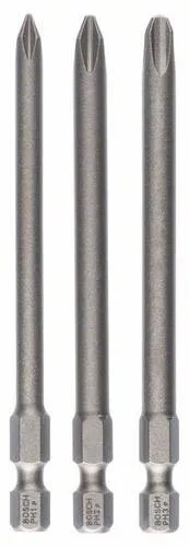 Bosch Accessories 2607001757 Kreuzschlitz-Bit PH 1, PH 2, PH 3 extra hart E 6.3 3St.