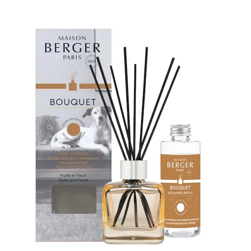 Raumduft Diffuser Mein Zuhause ohne Tiergerüche - Aromatherapie-Diffuser von Maison Berger Paris, ideal gegen Tiergerüche. Mit 100 ml Duft und nachfüllbar für langanhaltende Frische. Schaffen Sie ein Wohlfühlambiente!