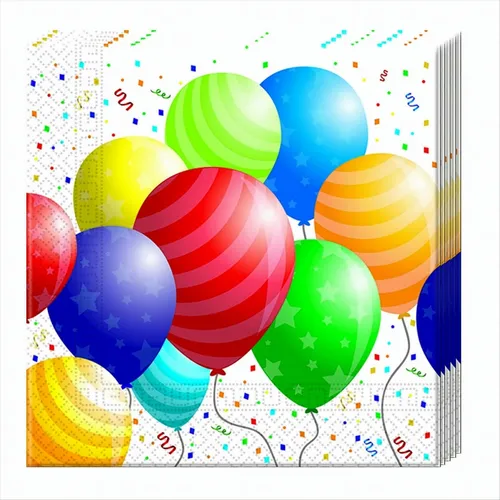 Balloons (Neu) 2-lagige Papierservietten 33x33cm Neu & OVP