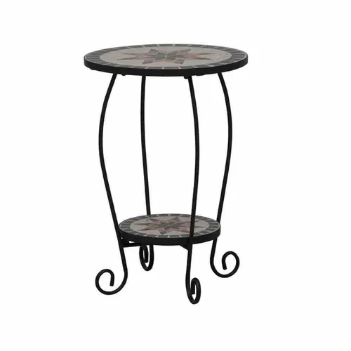 SIENA GARDEN Blumenständer Como Mosaik-Optik Ø 40x60cm in grau von SIENA GARDEN