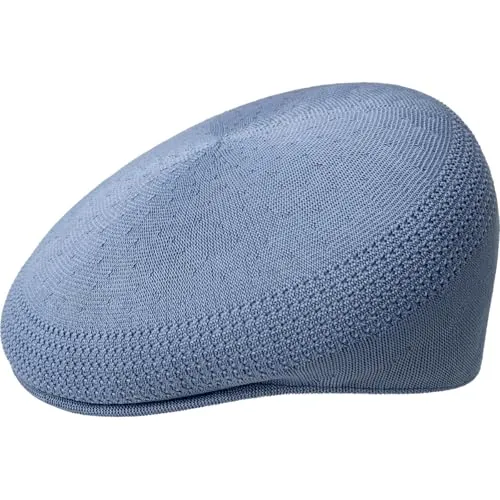 Kangol Tropic Ventair Flatcap 504 Schiebermütze Schirmmütze Herrencap Sommercap Damencap Pepe Damen/Herren - mit Schirm Frühling-Sommer - M (56-57 cm) blau