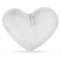Bestlivings Herzkissen Plüsch - Hellgrau
