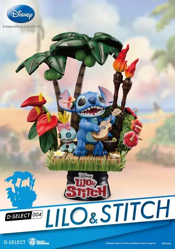 Beast Kingdom Disney D-Stage PVC Diorama Stitch 14 cm - Puppen und Spielzeugfiguren, detailreiches Diorama mit Stitch aus Disney-Filmen, perfekt für Sammler und Fans!