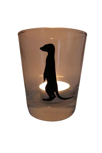 Deko Teelicht Glas Windlicht print