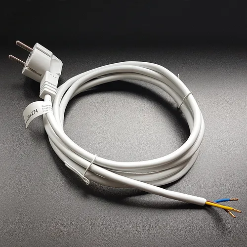 NEU Bachmann 304.274 Schutzkontakt-Zuleitung, Anschlussleitung, Weiss, Länge 2m