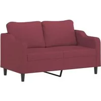 vidaXL 2-Sitzer-Sofa Weinrot 140 cm