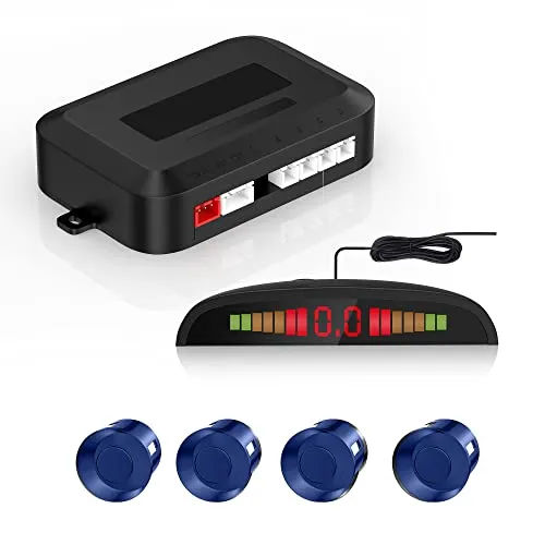 Cocar Auto Einparkhilfe Rückfahrwarner mit 4 Sensoren und LED Anzeige