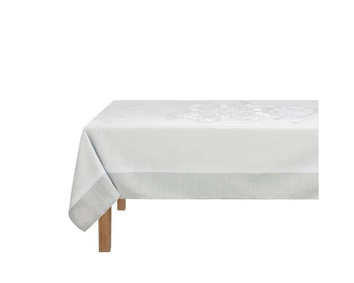 Tischdecke Promenade Impériale Nacre 120x120 cm - Le Jacquard Français - Hochwertige jacquard-gewebte Tischdecke von Le Jacquard Français, 120x120 cm aus 100% Baumwolle. Strapazierfähig und pflegeleicht, ideal für stilvolle Anlässe. Hergestellt in Frankreich mit geprüfter Qualität.