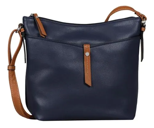 TOM TAILOR Novara Damen Umhängetasche - Stylische Crossbody Bag in Blau - Umhängetasche im modernen City-Chic aus softem Lederimitat, ideal für jeden Anlass. Mit verstellbarem Schulterriemen und mehreren Fächern für optimale Organisation.