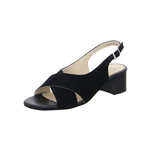 Ara PRATO Sandalette PRATO schwarz 6 - Wanderschuhe in Größe 6, elegant aus Samtchevro mit Lederinnenmaterial. Ideal für stilvolle Wanderungen, bietet Komfort und Stabilität mit Blockabsatz.