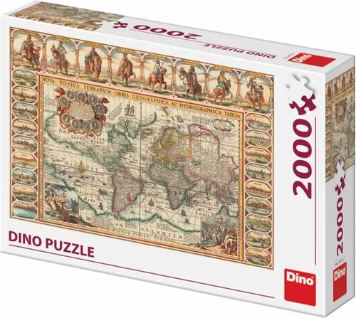 Dinotoys Dino-Puzzle – historische Weltkarte – 2000 Teile