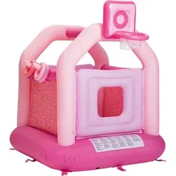 Playtive Hüpfburg ROSA / PINK mit Basketball Korb