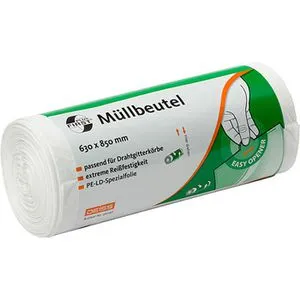 Deiss Müllbeutel First Plus, 36030, 80 Liter, weiß, 40 Stück