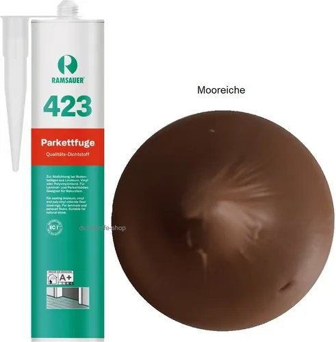 Ramsauer 423 Parkettfuge 1K Hybrid Dichtstoff 310ml Kartusche Laminat-Vinylboden Mooreiche