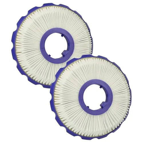 vhbw 2X Staubsaugerfilter kompatibel mit Dyson DC50, DC51 Animal, DC50 Mulitifloor, DC50 Animal, DC50i Staubsauger - HEPA-Nachmotor-Filter Blau Weiß