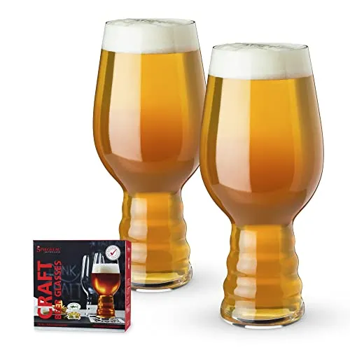 Spiegelau 2-teiliges Kraftbier-Glas-Set, India Pale Ale, Biergläser, Kristallglas, 540 ml, Craft Beer Glasses, 4992662