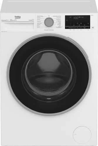 Beko B5WFU584135W b300 Waschvollautomat - Frontlader Waschmaschine mit 8 kg Kapazität, SteamCure Dampffunktion für effektive Fleckenentfernung und Faltenreduzierung, ideal für Allergiker.