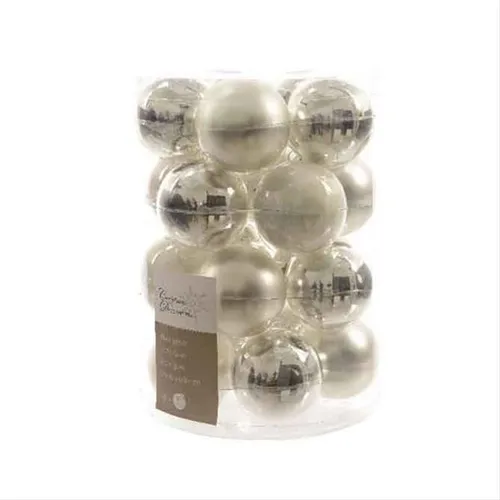Christbaumschmuck Weihnachtskugeln Mix Kaemingk Ø 6cm silber 20 Stück