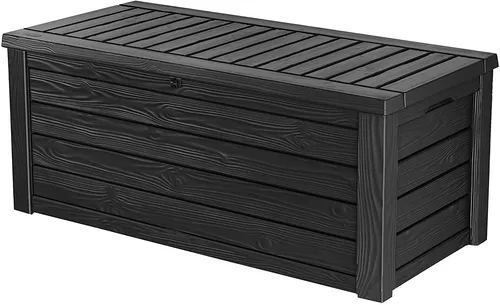 Keter 17204585 Westwood Box 150G/570L Auflagen- und Universalbox - Auflagenboxen, wetterfest und ideal zur Aufbewahrung von Gartenmöbelauflagen und Zubehör