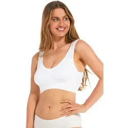 MAGIC Bodyfashion Bügelloser BH Comfort Bra bequemer, nahtloser und bügelloser BH weiß XL