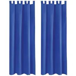 Bestlivings Dekoschal Ellen 2er Set mit Raffhalter & Haken - 140 cm x 225 cm - Blau - Fenstervorhänge im 2er Set, ideal für elegante Fensterdekoration. Lichtdurchlässig, aber blickdicht, sorgen sie für ein geschmackvolles Ambiente und sind bei 30°C waschbar.