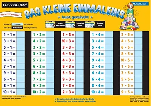 Zaubertafel Das kleine Einmaleins - bunt gemischt